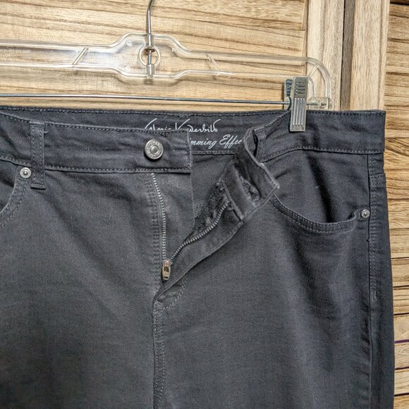 Gloria Vanderbilt Jeans Black Straight-Leg All Around Slimming Effect Size 12 - Picture 7 of 14